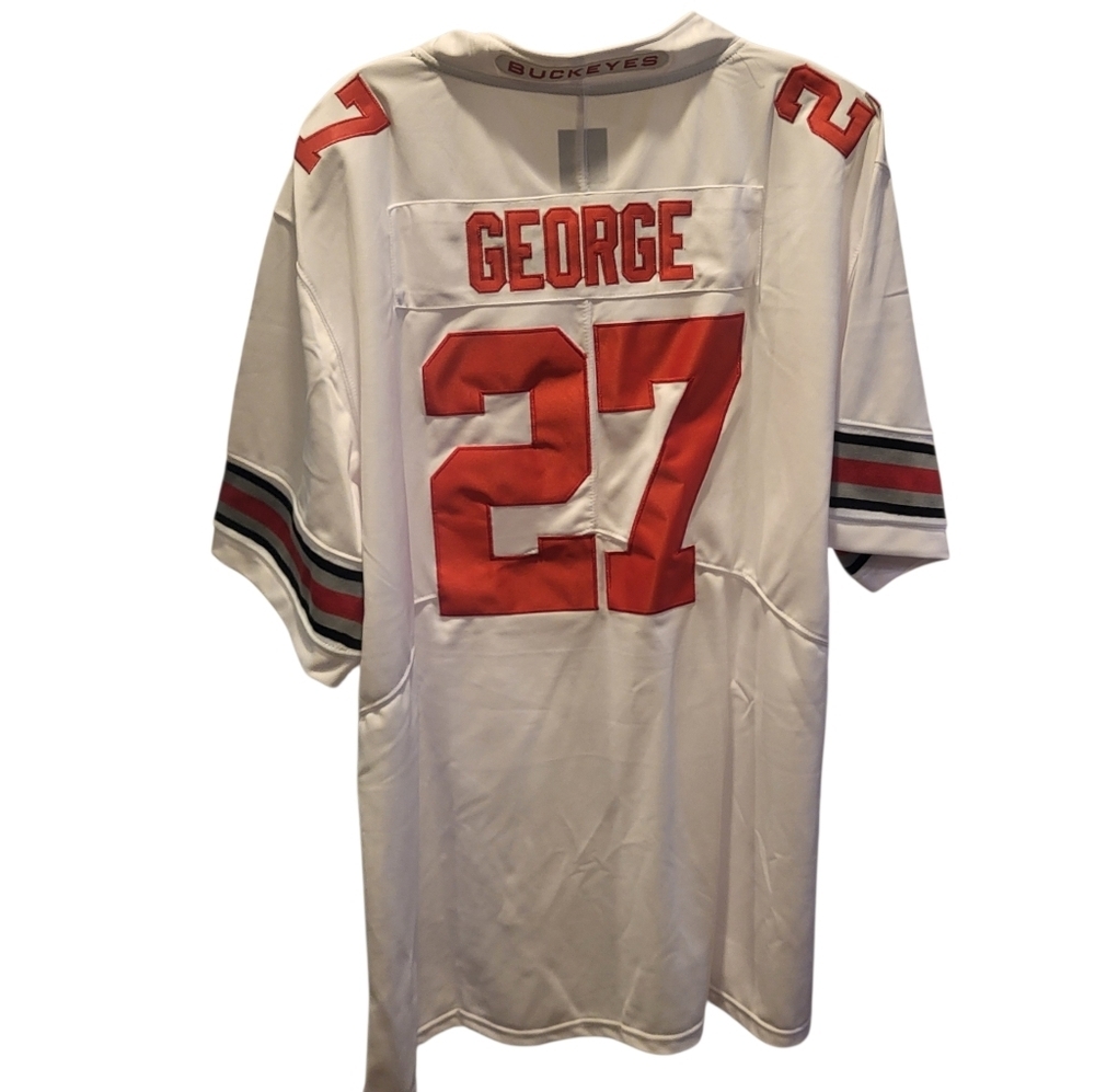 Nike Team Eddie George #27 Ohio State Buckeyes White Jersey Size 3XL New! - Picture 2 of 8